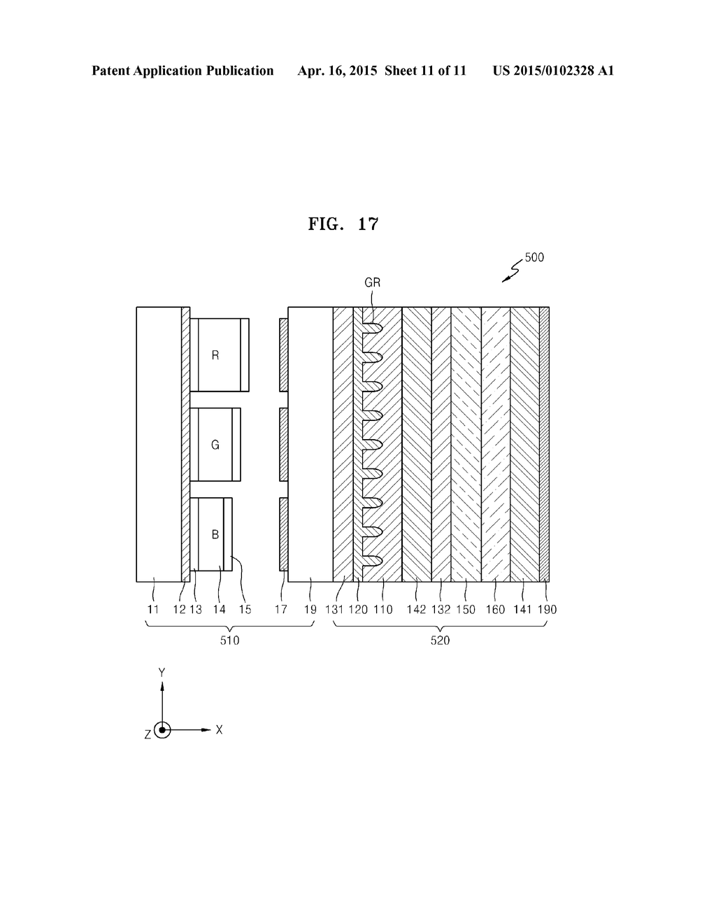 OPTICAL FILM FOR REDUCING COLOR SHIFT AND ORGANIC LIGHT-EMITTING DISPLAY     DEVICE EMPLOYING THE SAME - diagram, schematic, and image 12