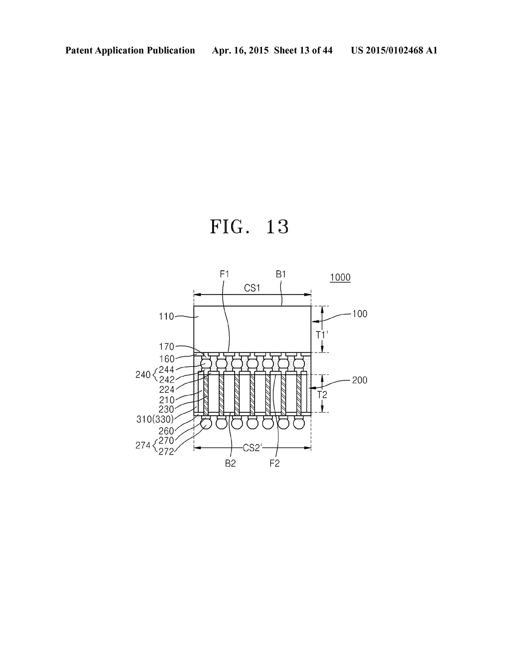 CHIP-STACKED SEMICONDUCTOR PACKAGE AND METHOD OF MANUFACTURING THE SAME - diagram, schematic, and image 14