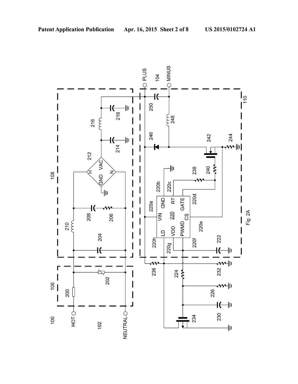 THERMAL PROTECTION CIRCUIT FOR AN LED BULB - diagram, schematic, and image 03