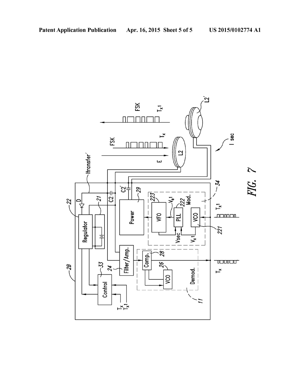 APPARATUS FOR POWER WIRELESS TRANSFER BETWEEN TWO DEVICES AND SIMULTANEOUS     DATA TRANSFER - diagram, schematic, and image 06