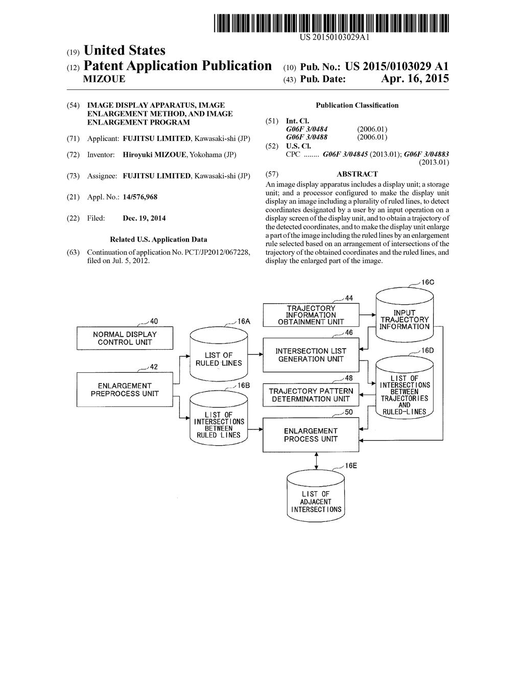 IMAGE DISPLAY APPARATUS, IMAGE ENLARGEMENT METHOD, AND IMAGE ENLARGEMENT     PROGRAM - diagram, schematic, and image 01