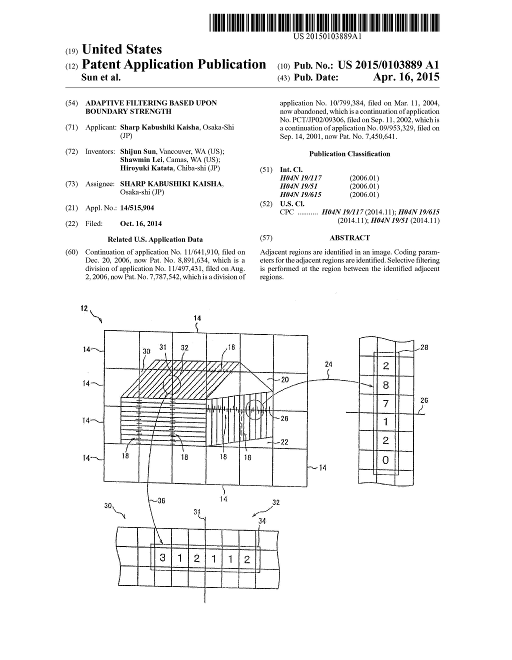 ADAPTIVE FILTERING BASED UPON BOUNDARY STRENGTH - diagram, schematic, and image 01