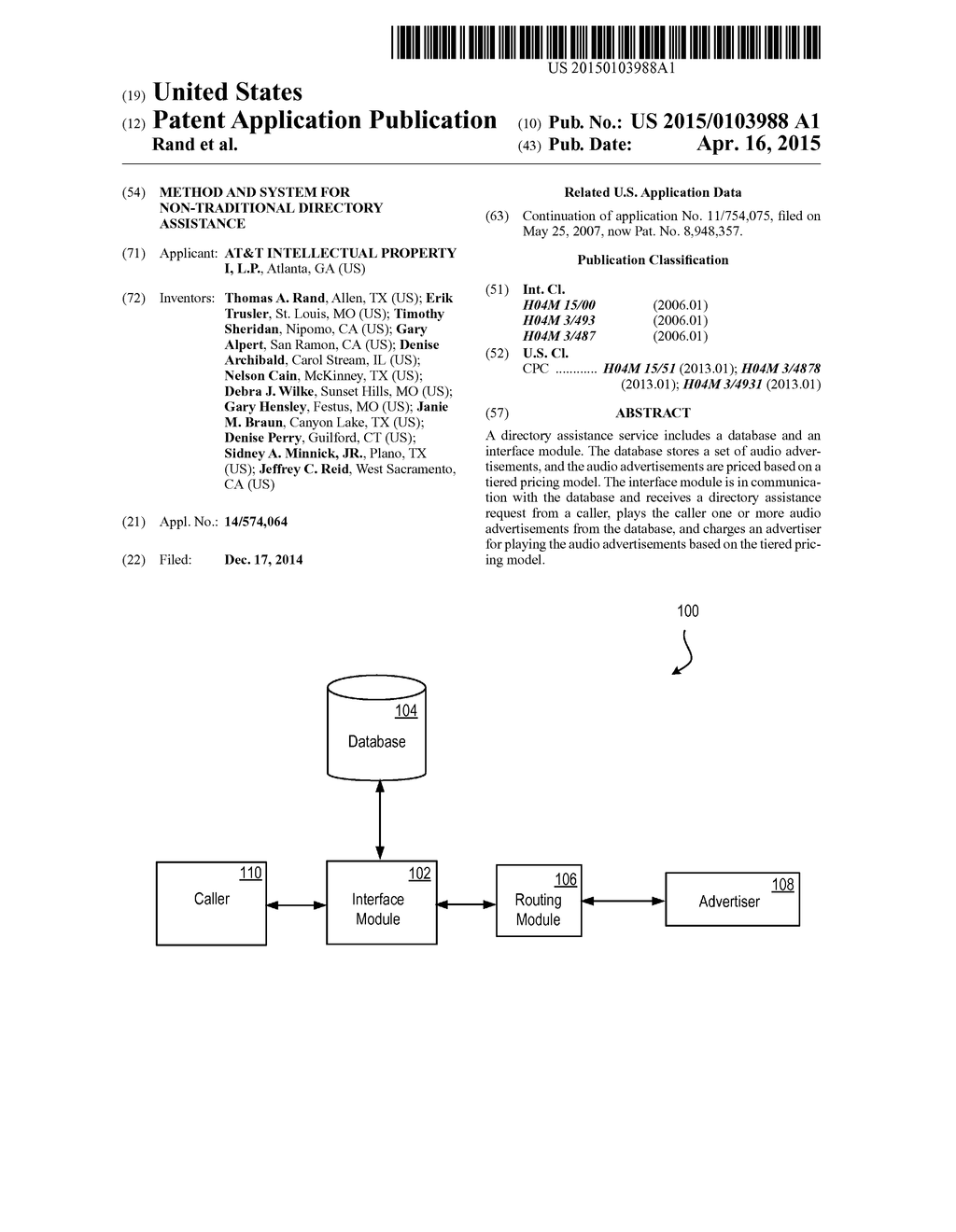 Method and System for Non-Traditional Directory Assistance - diagram, schematic, and image 01