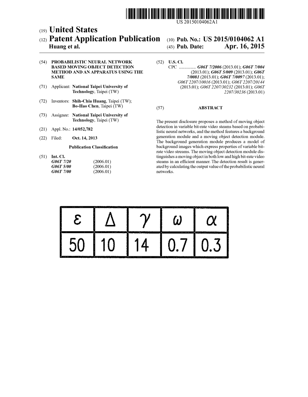 PROBABILISTIC NEURAL NETWORK BASED MOVING OBJECT DETECTION METHOD AND AN     APPARATUS USING THE SAME - diagram, schematic, and image 01