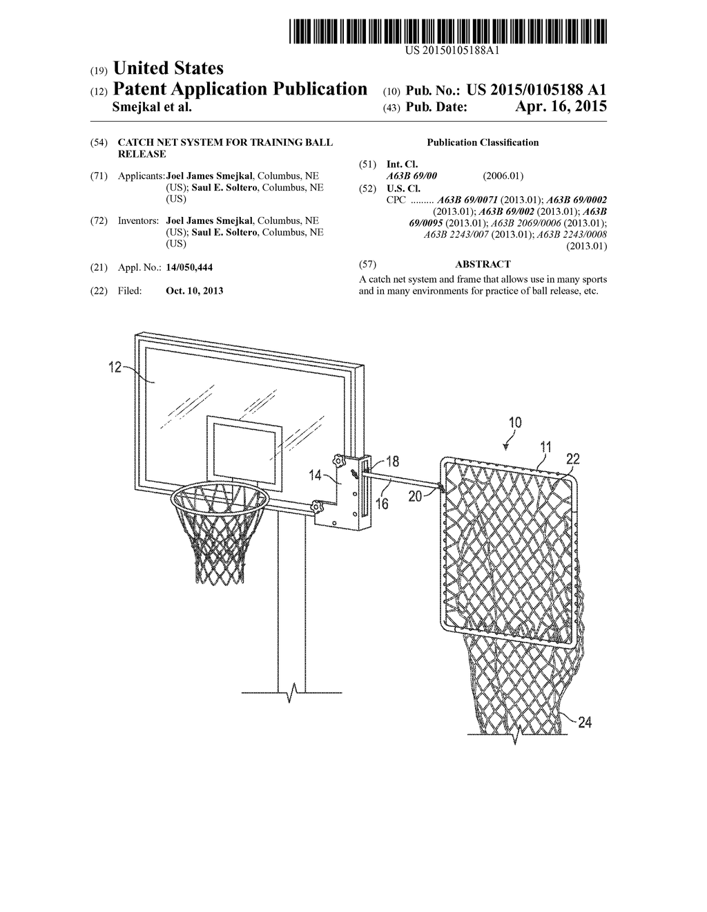 CATCH NET SYSTEM FOR TRAINING BALL RELEASE - diagram, schematic, and image 01