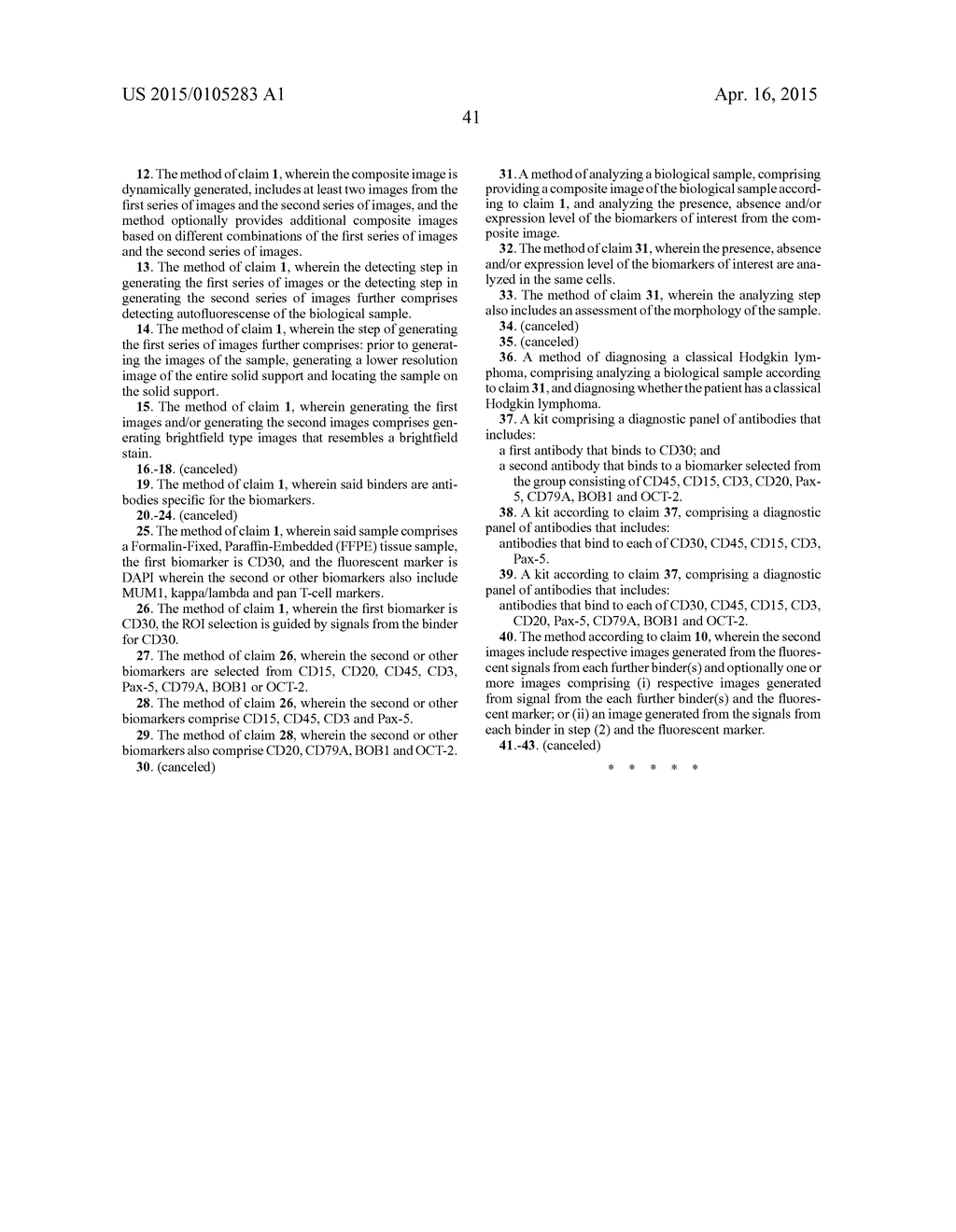 MULTIPLEXED DIAGNOSIS METHOD FOR CLASSICAL HODGKIN LYMPHOMA - diagram, schematic, and image 47