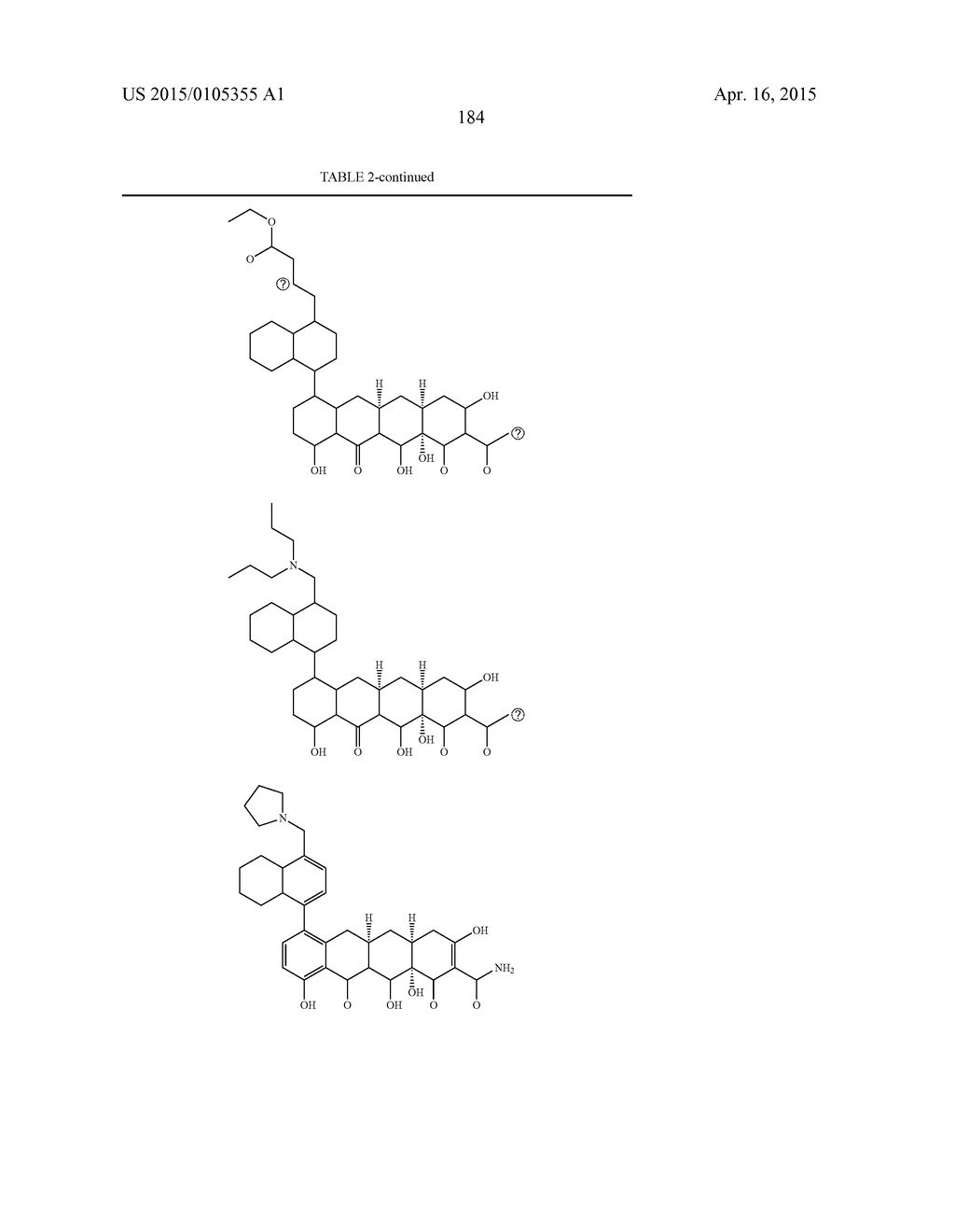 4-DEDIMETHYLAMINO TETRACYCLINE COMPOUNDS - diagram, schematic, and image 185