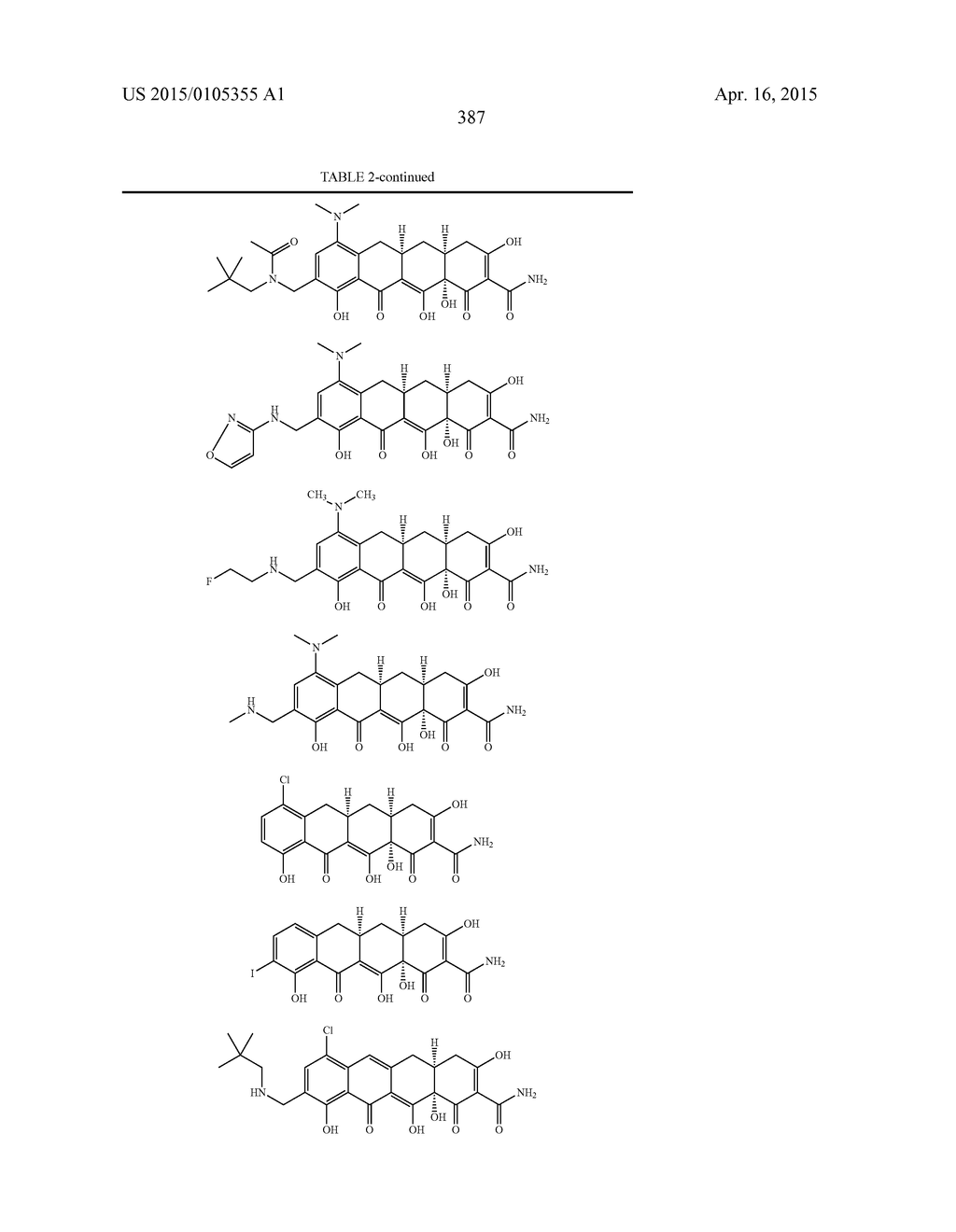 4-DEDIMETHYLAMINO TETRACYCLINE COMPOUNDS - diagram, schematic, and image 388