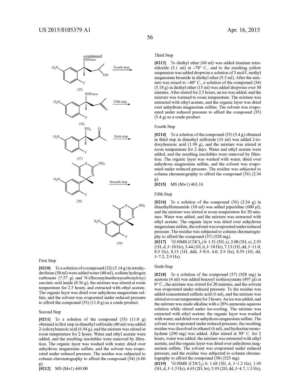 SULFUR-CONTAINING HETEROCYCLIC DERIVATIVE HAVING BETA SECRETASE INHIBITORY     ACTIVITY - diagram, schematic, and image 57