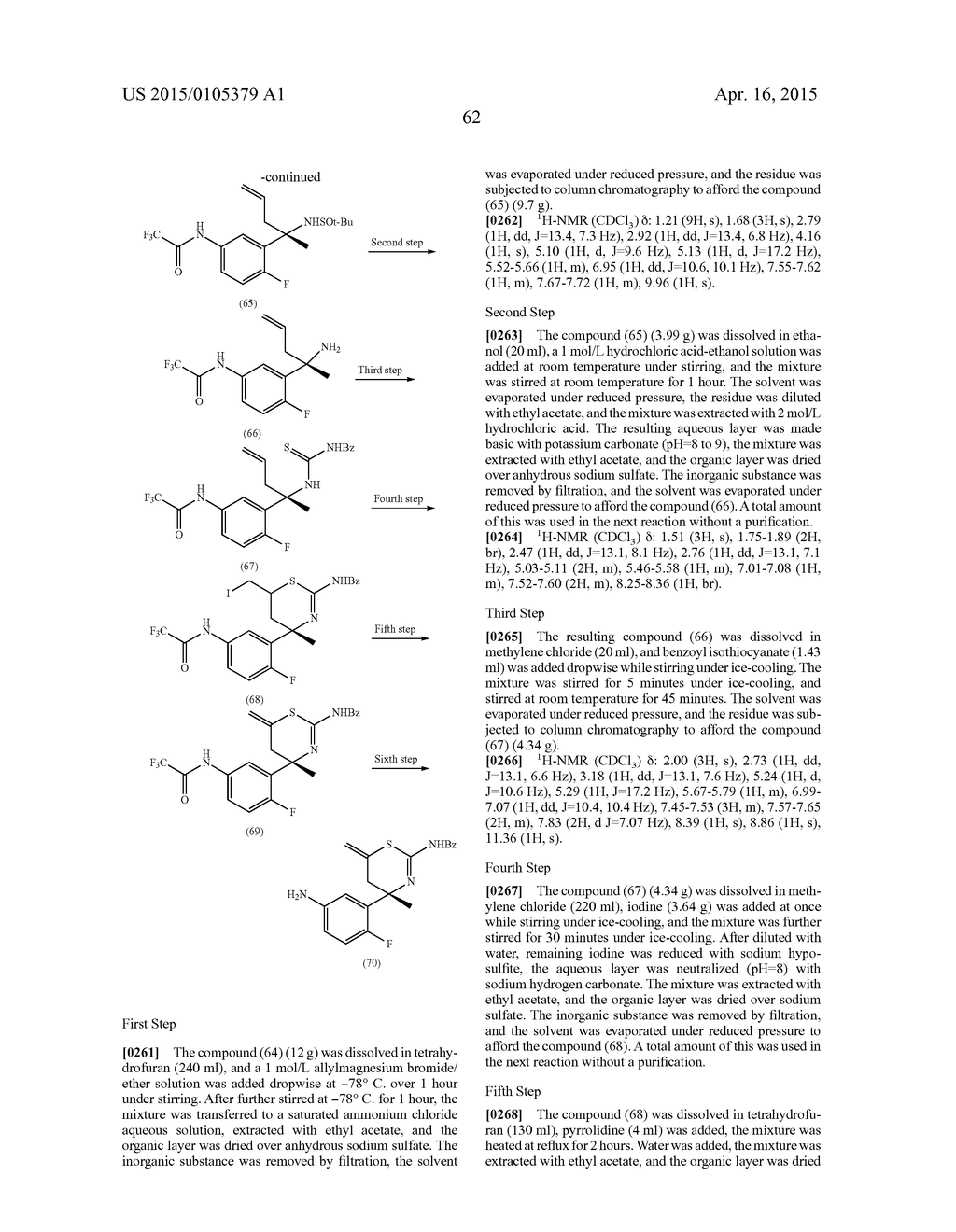 SULFUR-CONTAINING HETEROCYCLIC DERIVATIVE HAVING BETA SECRETASE INHIBITORY     ACTIVITY - diagram, schematic, and image 63