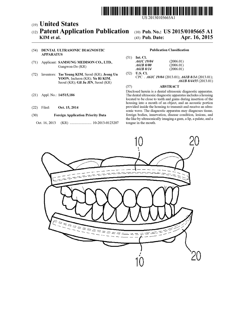 DENTAL ULTRASONIC DIAGNOSTIC APPARATUS - diagram, schematic, and image 01