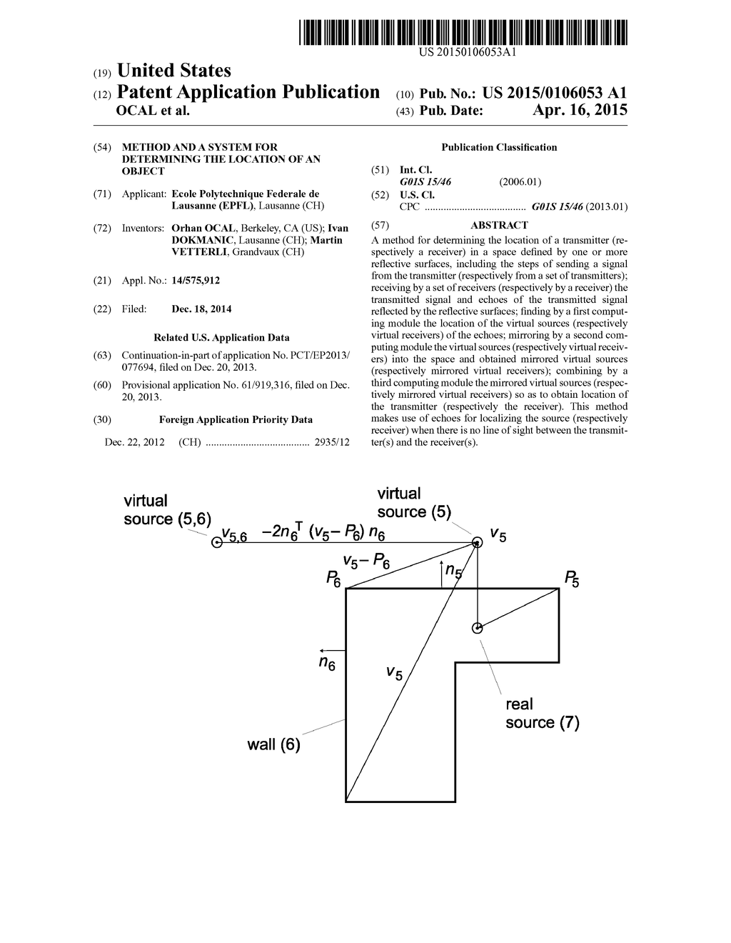 METHOD AND A SYSTEM FOR DETERMINING THE LOCATION OF AN OBJECT - diagram, schematic, and image 01