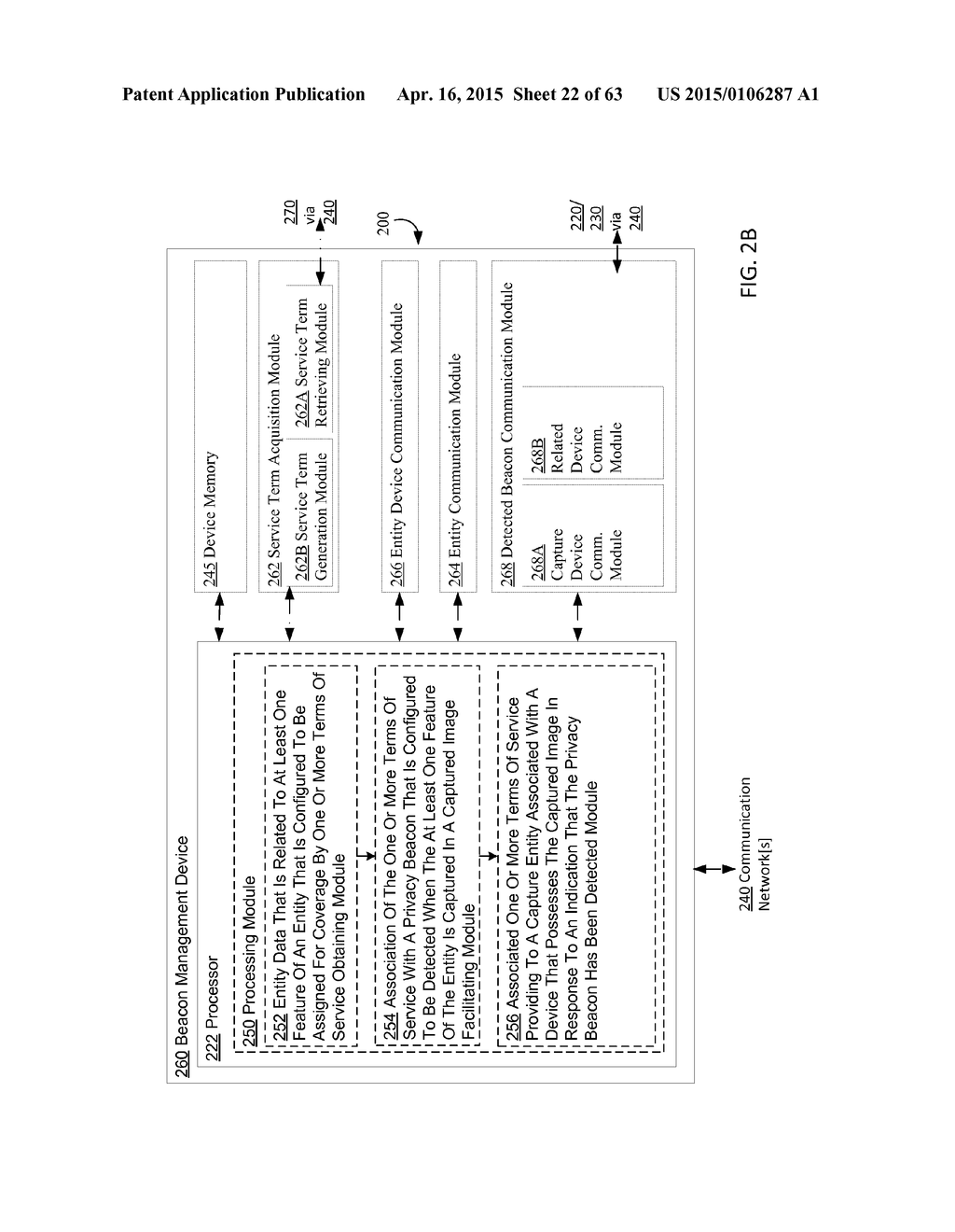 DEVICES, METHODS, AND SYSTEMS FOR MANAGING REPRESENTATIONS OF ENTITIES     THROUGH USE OF PRIVACY BEACONS - diagram, schematic, and image 23