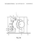 PRINTING PRESS WITH MOBILE INKING CARRIAGE diagram and image