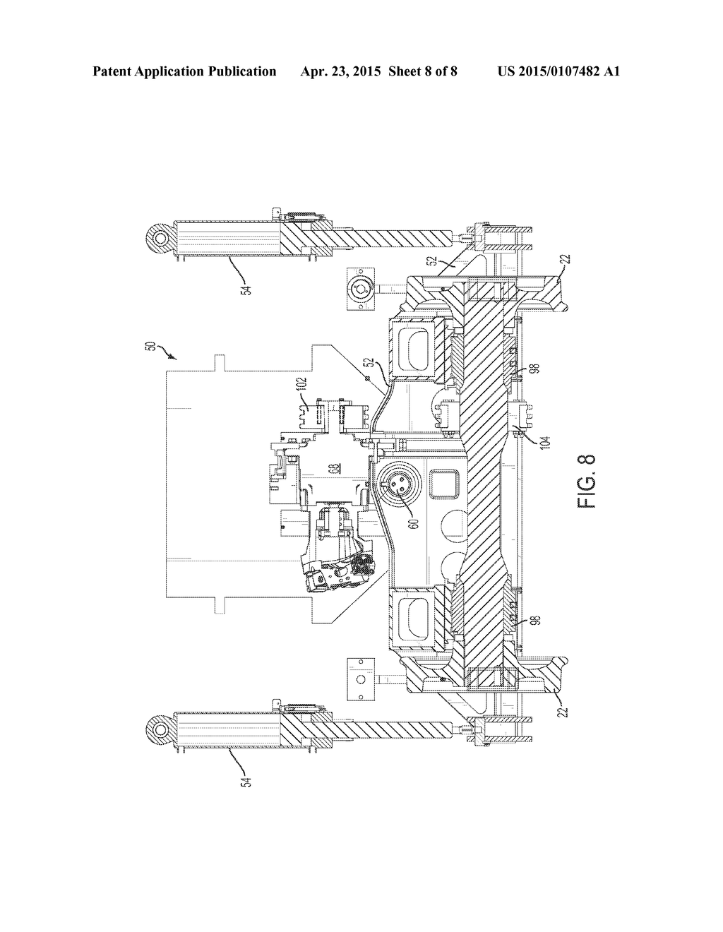 PIVOT AXLE ASSEMBLY FOR ROADWORTHY RAILROAD BALLAST TAMPER APPARATUS - diagram, schematic, and image 09