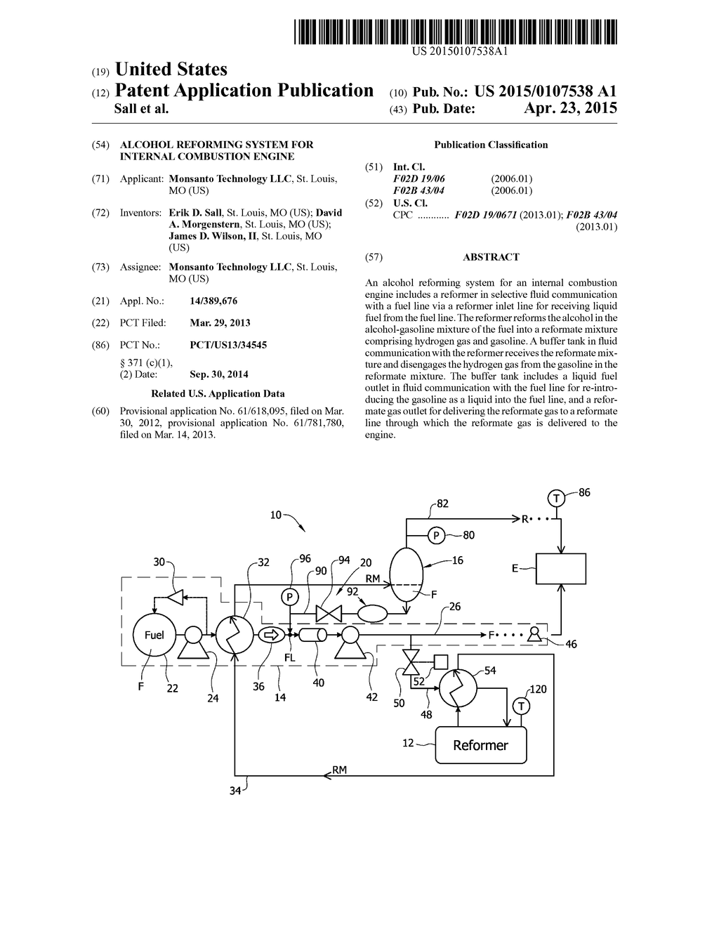 Alcohol Reforming System for Internal Combustion Engine - diagram, schematic, and image 01