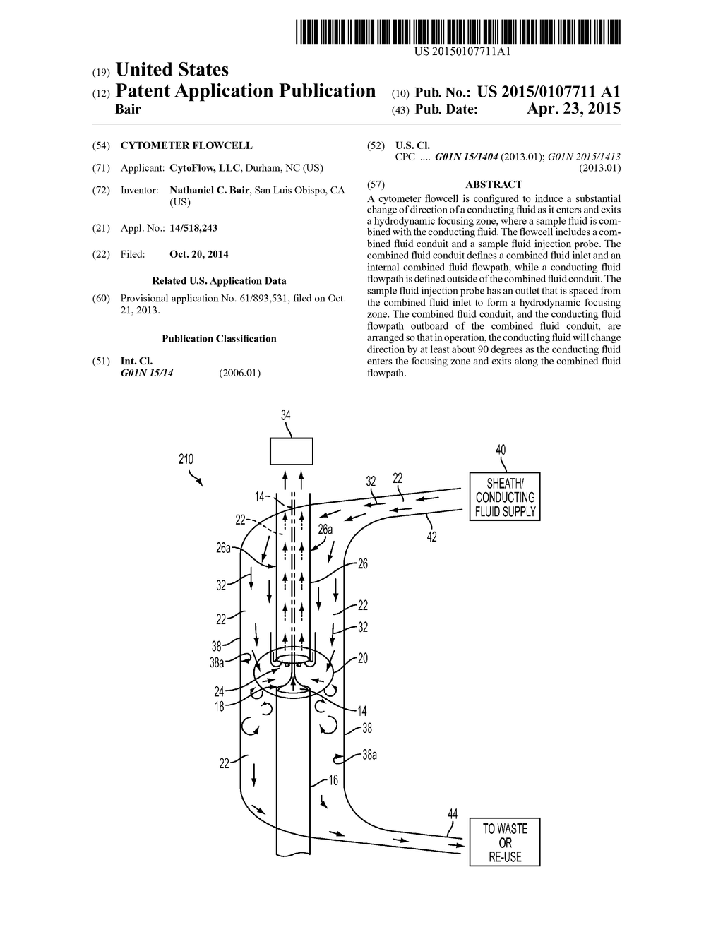 CYTOMETER FLOWCELL - diagram, schematic, and image 01