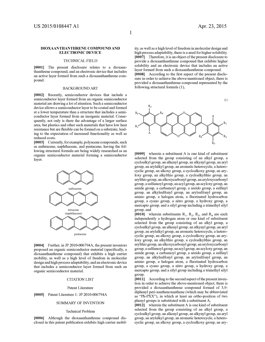 DIOXAANTHANTHRENE COMPOUND AND ELECTRONIC DEVICE - diagram, schematic, and image 07