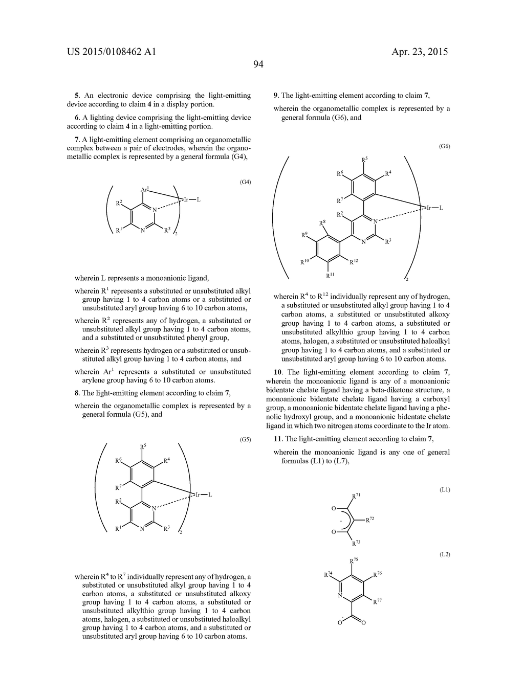 Organometallic Complex, Light-Emitting Element, Light-Emitting Device,     Electronic Device and Lighting Device - diagram, schematic, and image 186
