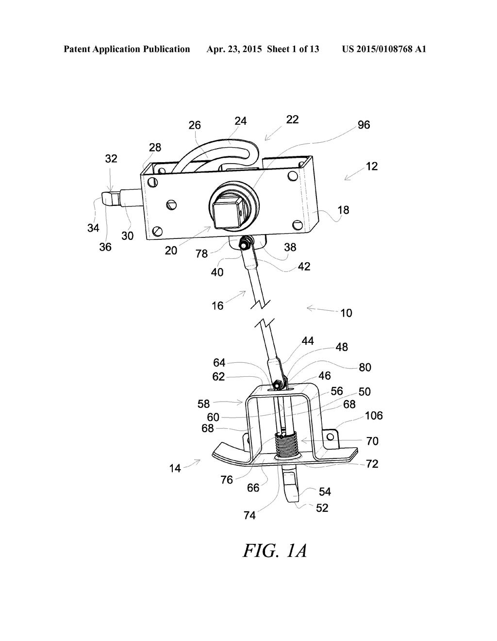 Two Point Door Latch With Tapered Pins - diagram, schematic, and image 02