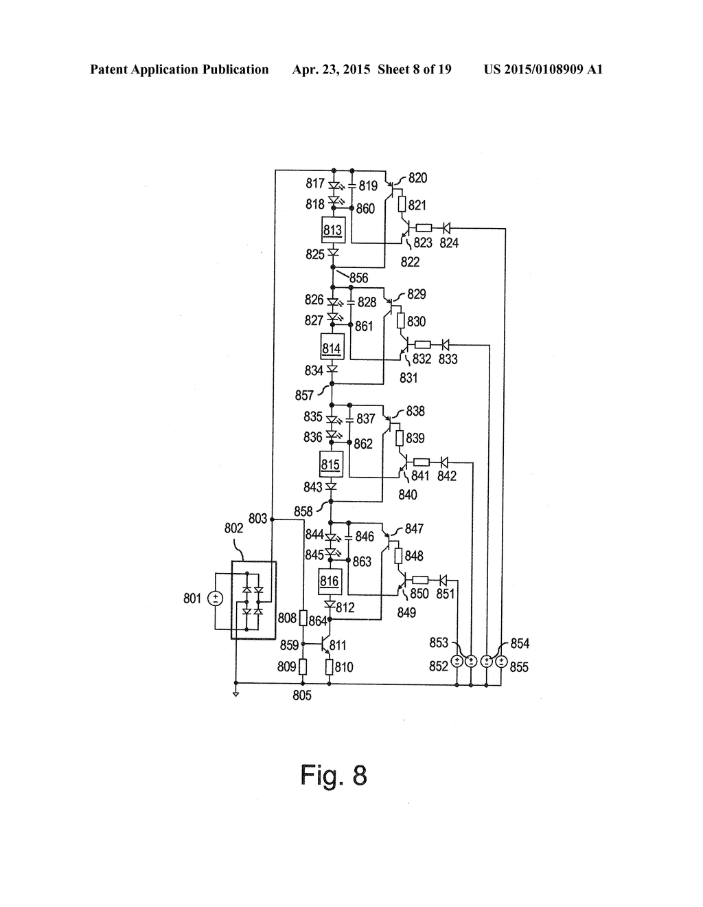 CONTROLLING SEMICONDUCTOR LIGHTING ELEMENTS ON THE BASIS OF THE BYPASS     STATE OF ADJACENT SEMICONDUCTOR LIGHTING ELEMENTS - diagram, schematic, and image 09