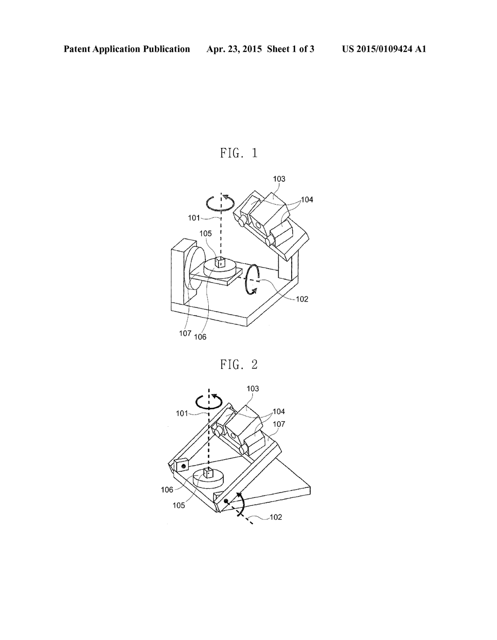 DESKTOP THREE-DIMENSIONAL SCANNER FOR DENTAL USE PROVIDED WITH TWO-AXIS     MOTION UNIT IN WHICH CAMERA AND PROJECTOR ARE COUPLED TO UNIT FOR     CHANGING HORIZONTAL AXIS OF ROTATION OF STAGE - diagram, schematic, and image 02