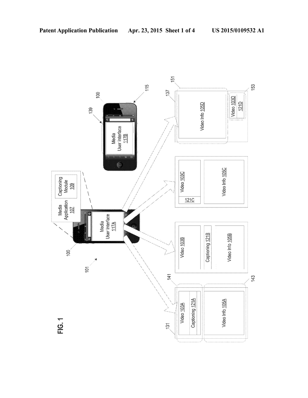 CUSTOMIZING MOBILE MEDIA CAPTIONING BASED ON MOBILE MEDIA RENDERING - diagram, schematic, and image 02