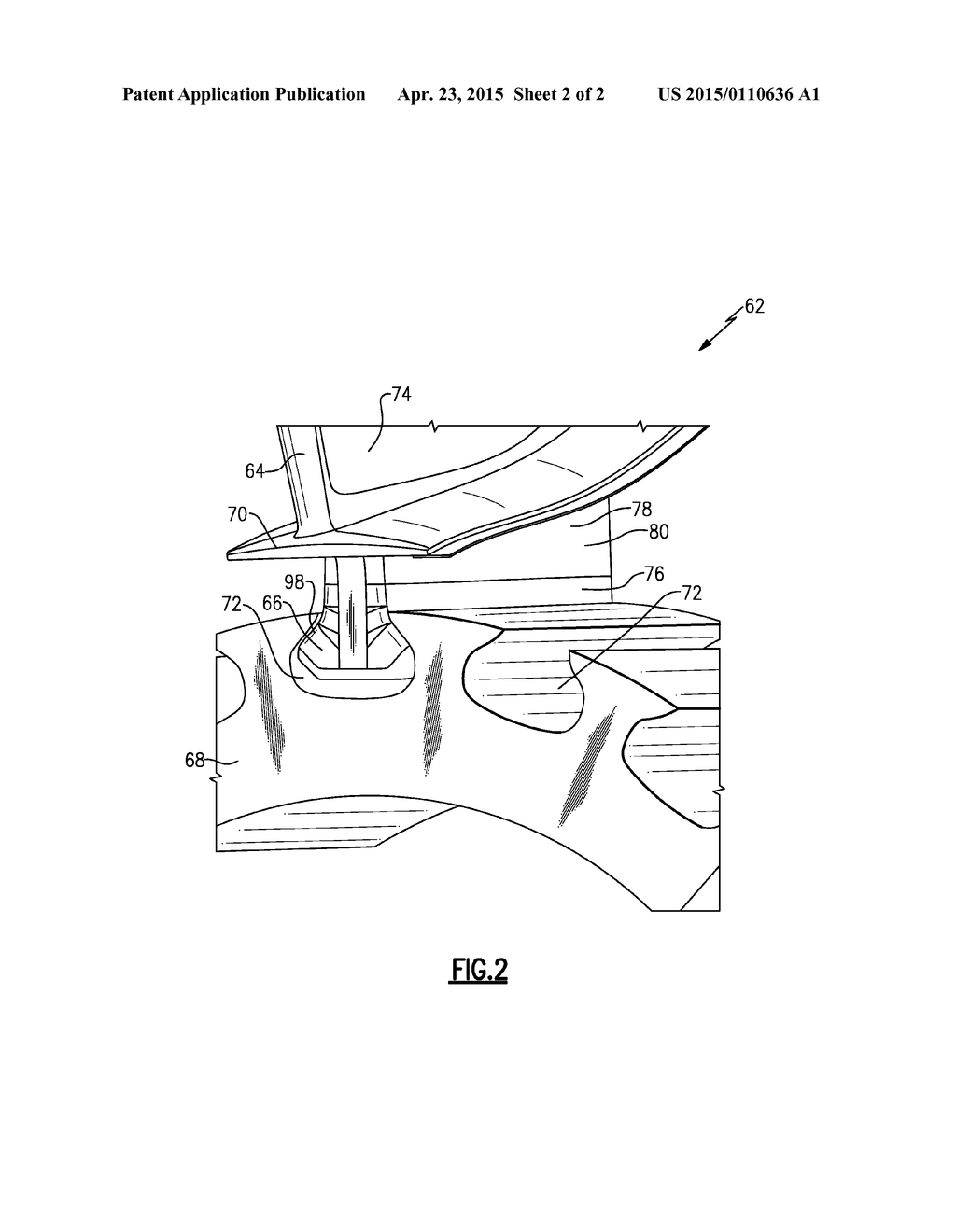 WEAR PAD TO PREVENT CRACKING OF FAN BLADE - diagram, schematic, and image 03