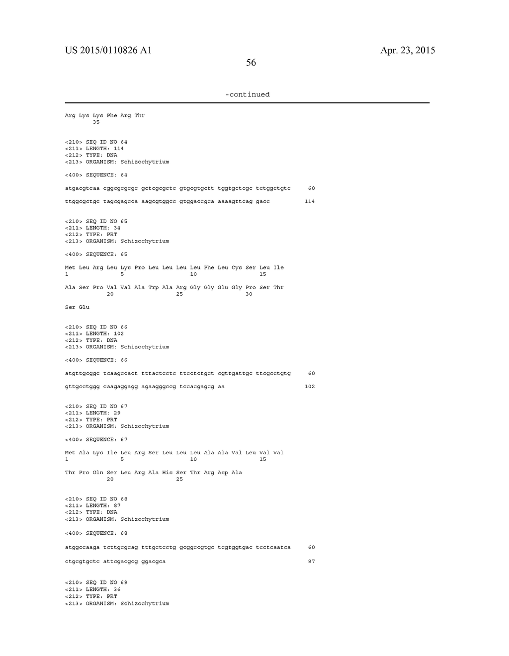 Production of Heterologous Polypeptides in Microalgae, Microalgal     Extracellular Bodies, Compositions, and Methods of Making and Uses     Thereof - diagram, schematic, and image 89