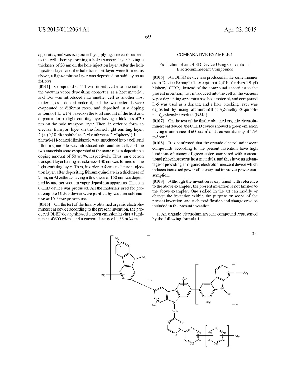 NOVEL ORGANIC ELECTROLUMINESCENT COMPOUNDS AND ORGANIC ELECTROLUMINESCENT     DEVICE COMPRISING THE SAME - diagram, schematic, and image 70