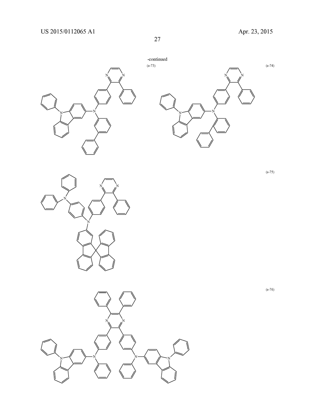 Pyrazine Derivative, and Light Emitting Element, Display Device,     Electronic Device Using the Pyrazine Derivative - diagram, schematic, and image 80