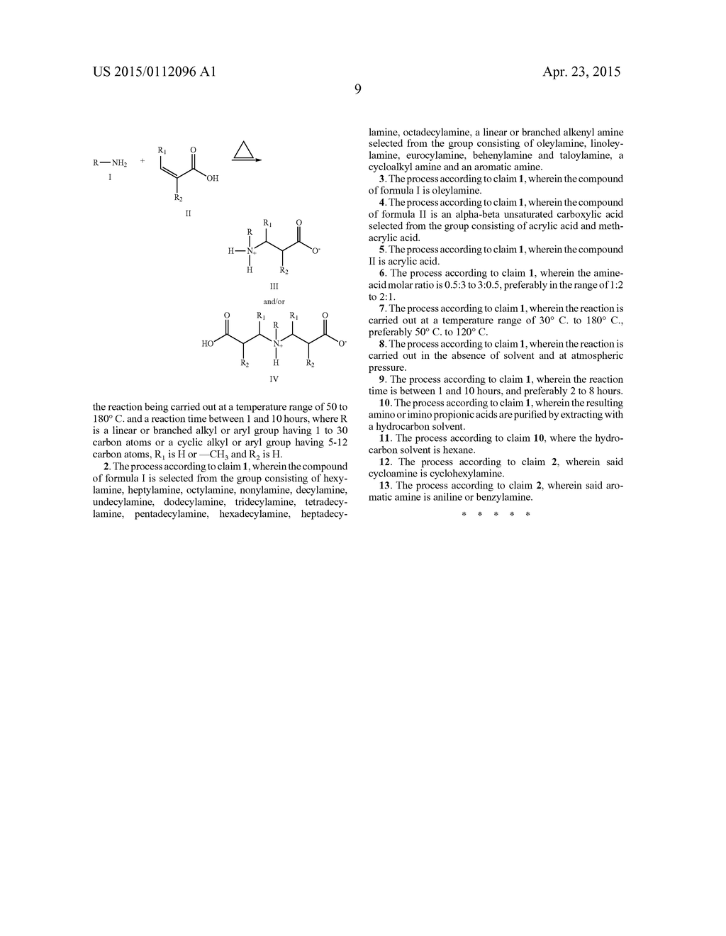 AMINO AND IMINO PROPIONIC ACIDS, PROCESS OF PREPARATION AND USE - diagram, schematic, and image 11