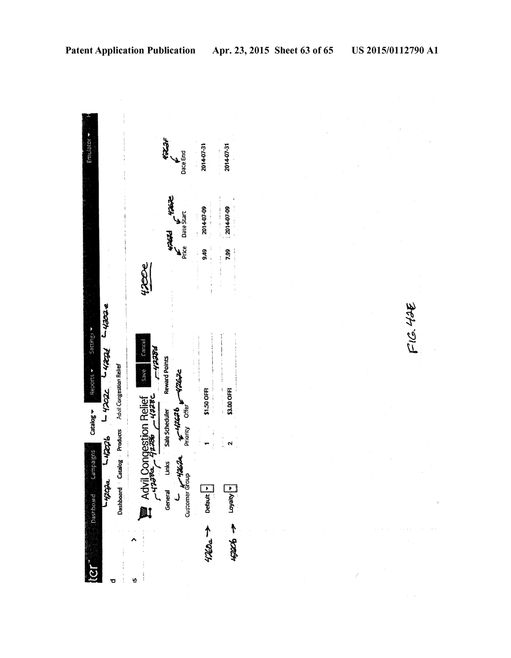 SYSTEM AND METHOD OF SAVING DEAL OFFERS TO BE APPLIED AT A POINT-OF-SALE     (POS) OF A RETAIL STORE - diagram, schematic, and image 64