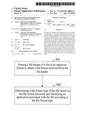 METHOD AND DEVICE FOR PROCESSING FILE HAVING UNKNOWN FORMAT diagram and image