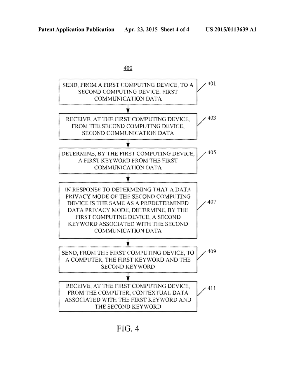 DELIVERY OF CONTEXTUAL DATA TO A COMPUTING DEVICE WHILE PRESERVING DATA     PRIVACY - diagram, schematic, and image 05