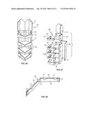 CORRUGATED DISPLAY RACK WITH CANTILEVERED SHELVES diagram and image