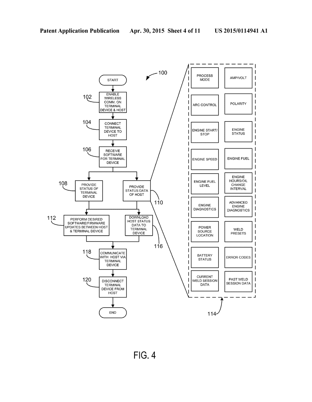 SYSTEM AND METHOD FOR DATA EXCHANGE AND CONTROL WITH A WIRELESS REMOTE     CONTROL FOR WELDING SYSTEMS - diagram, schematic, and image 05