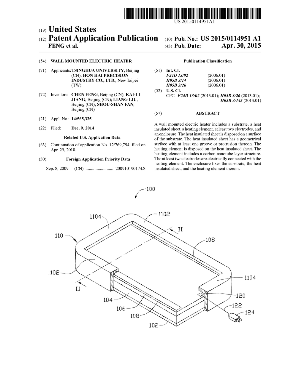 WALL MOUNTED ELECTRIC HEATER - diagram, schematic, and image 01