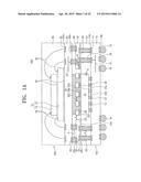 SEMICONDUCTOR PACKAGE DEVICES INCLUDING INTERPOSER OPENINGS FOR FLOWABLE     HEAT TRANSFER MEMBER diagram and image