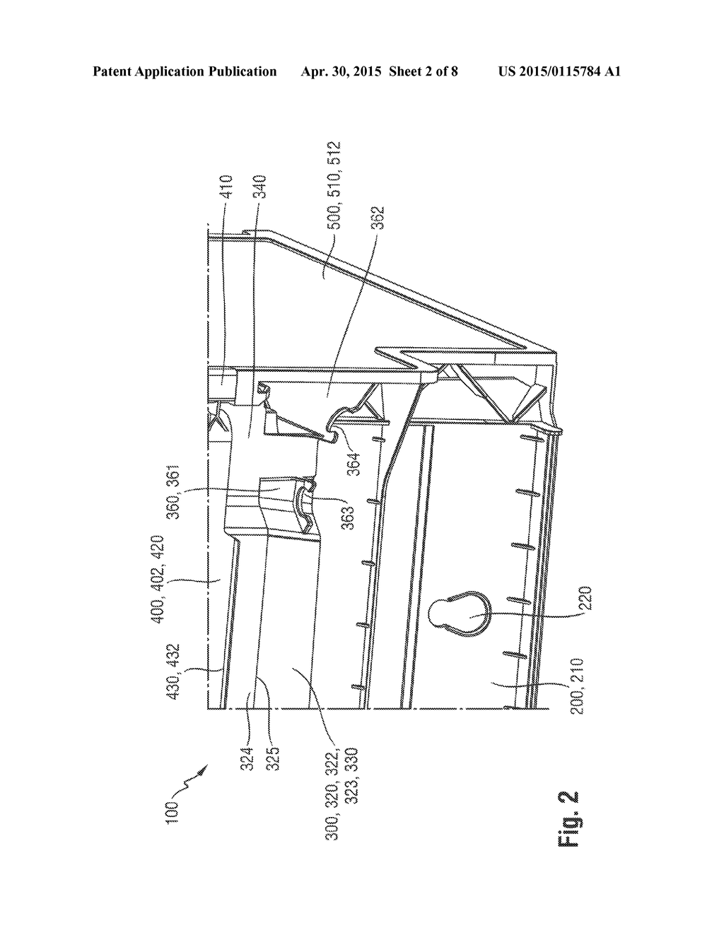 DOMESTIC APPLIANCE HAVING AN EXTERNAL UPWARD EXTENDING PIPE - diagram, schematic, and image 03