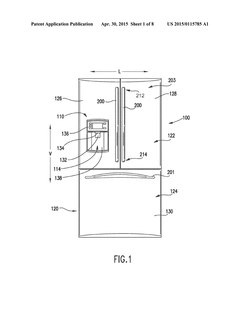 APPLIANCE AND A HANDLE ASSEMBLY FOR AN APPLIANCE - diagram, schematic, and image 02