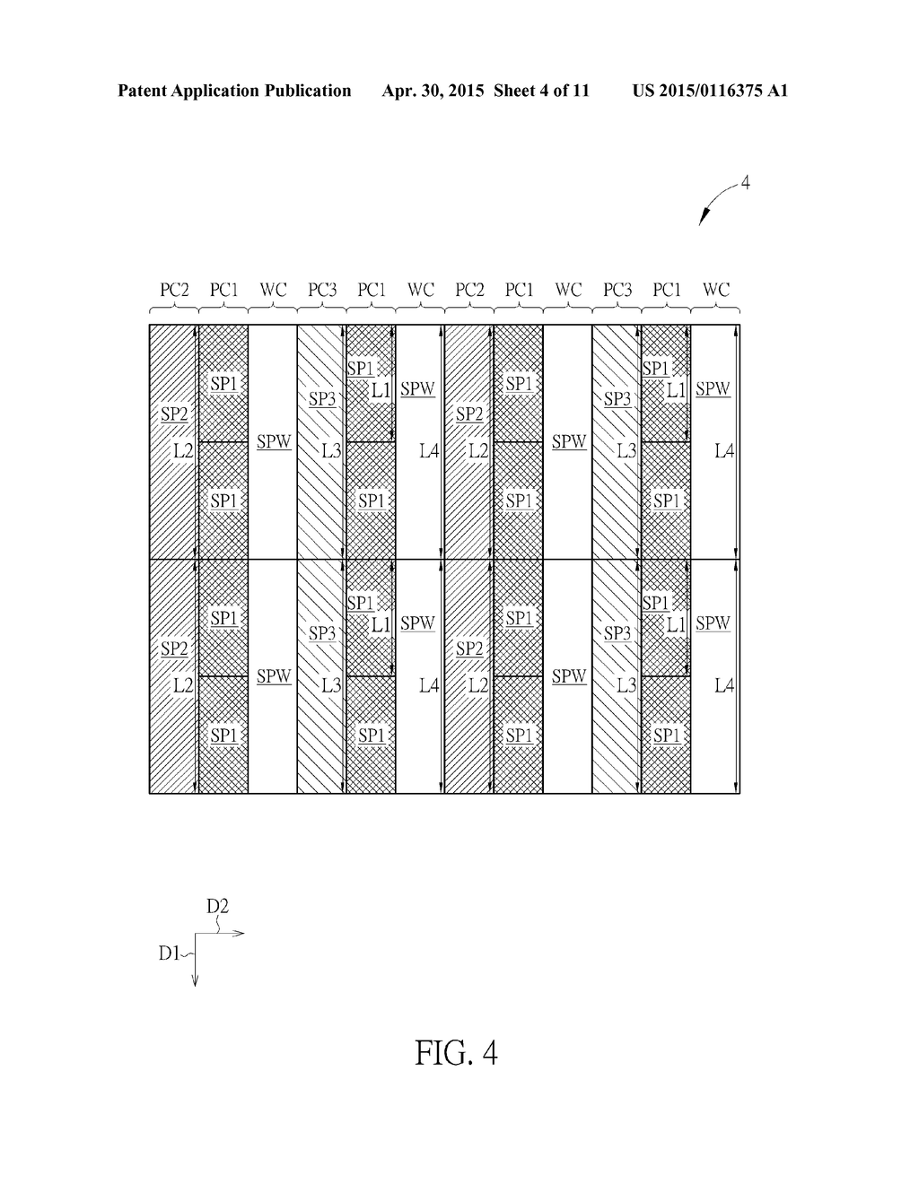 PIXEL ARRANGEMENT OF COLOR DISPLAY PANEL - diagram, schematic, and image 05