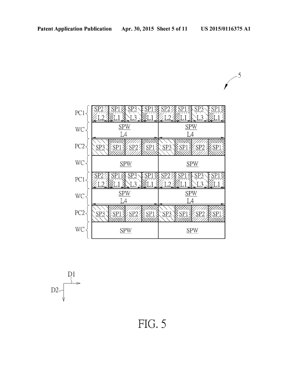 PIXEL ARRANGEMENT OF COLOR DISPLAY PANEL - diagram, schematic, and image 06