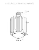 SOLID STATE AREA LIGHT AND SPOTLIGHT WITH LIGHT GUIDE AND INTEGRATED     THERMAL GUIDE diagram and image