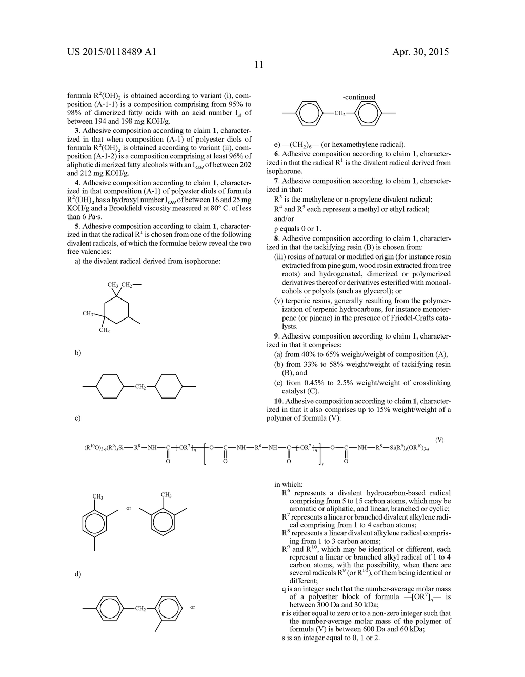 PSA OF RENEWABLE ORIGIN WITH TEMPERATURE-STABLE ADHESIVE POWER - diagram, schematic, and image 12