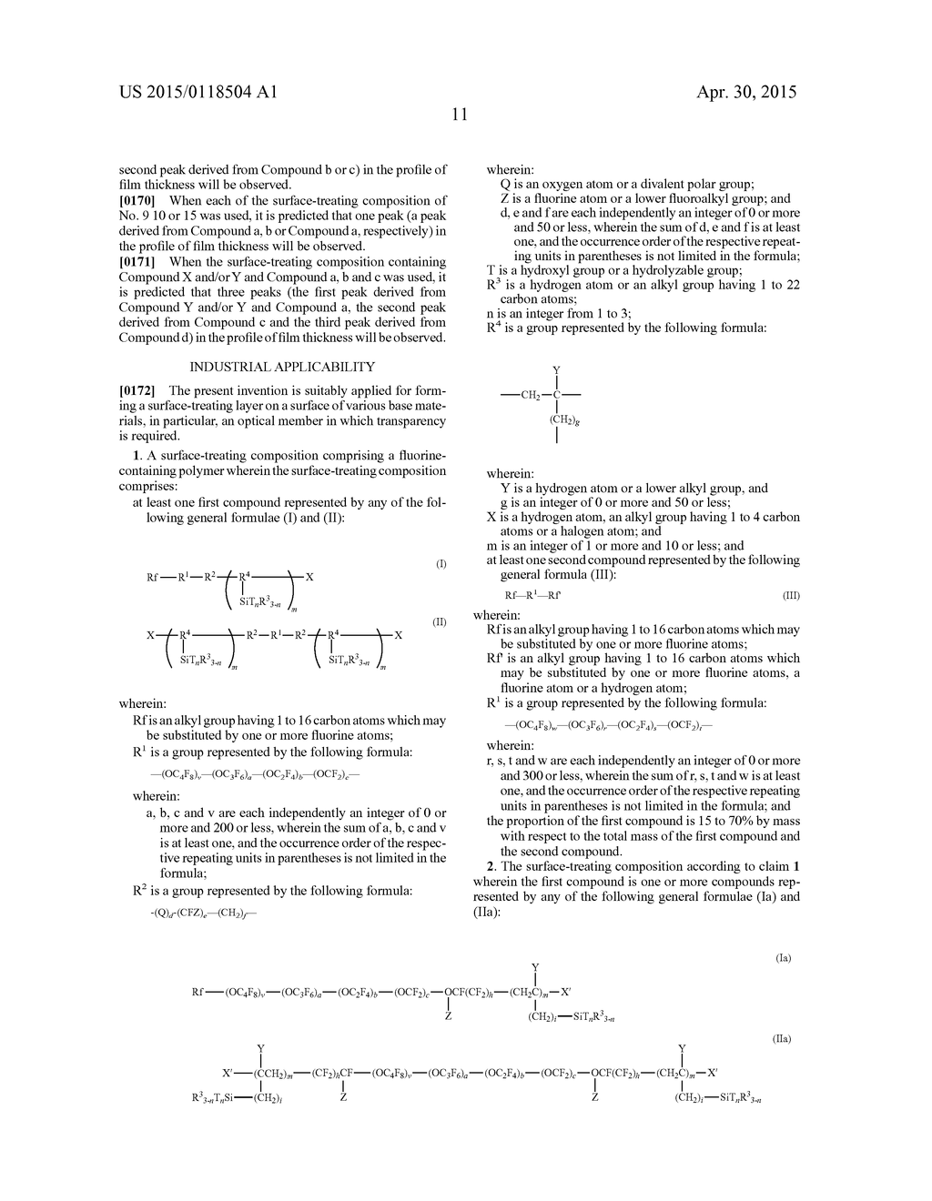 SURFACE TREATMENT COMPOSITION AND ARTICLE OBTAINED USING SAME - diagram, schematic, and image 12