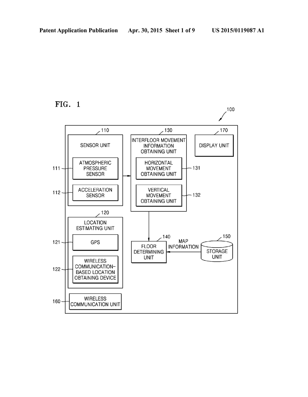 USER-LOCATION-IN-BUILDING ESTIMATING APPARATUS AND METHOD THEREOF - diagram, schematic, and image 02