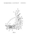 ELLIPTICAL EXERCISE MACHINE WITH ADJUSTABLE STRIDE LENGTH diagram and image