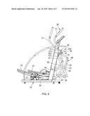 ELLIPTICAL EXERCISE MACHINE WITH ADJUSTABLE STRIDE LENGTH diagram and image