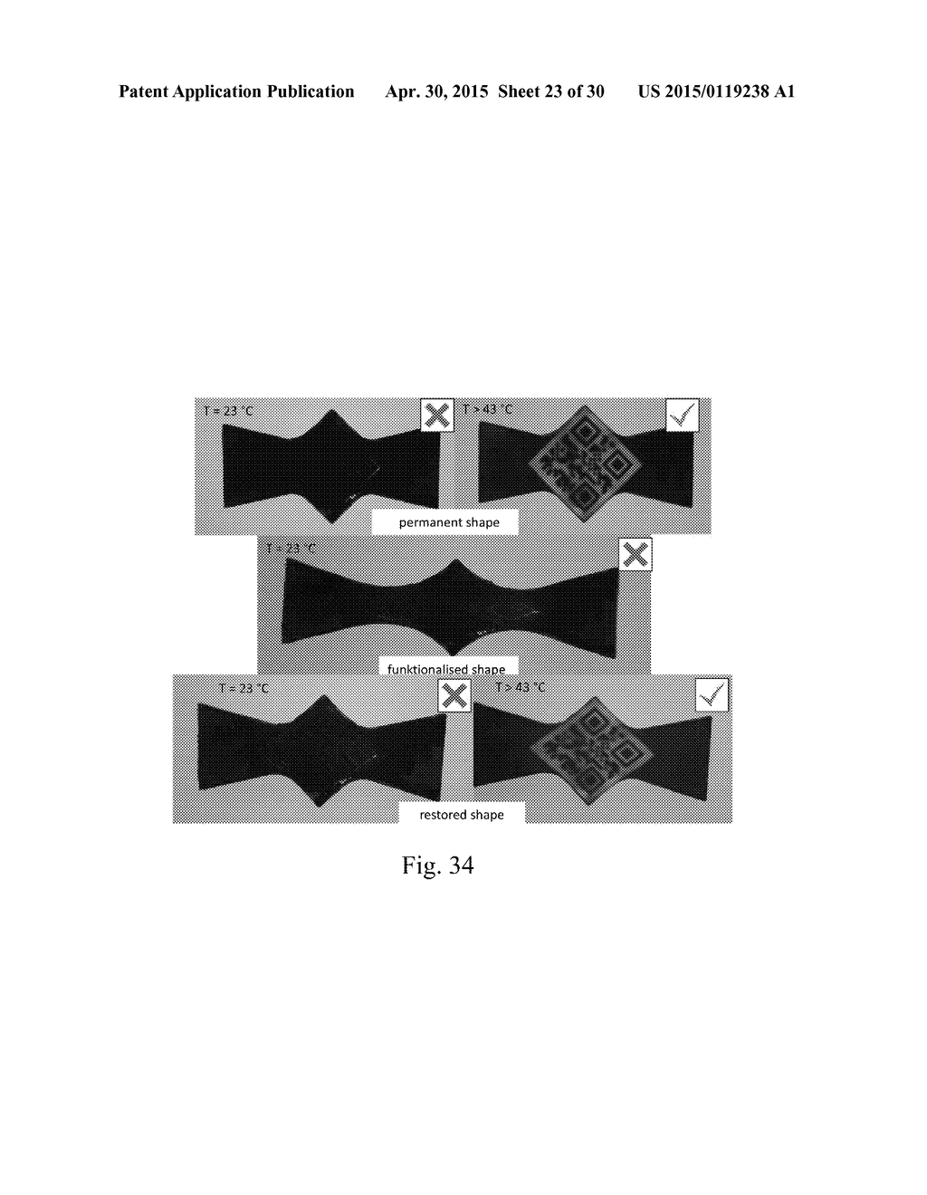 METHOD AND DYE MIXTURES FOR MARKING SHAPE MEMORY POLYMERS, AND SHAPE     MEMORY POLYMER ARTICLES WITH SWITCHABLE READABILITY - diagram, schematic, and image 24